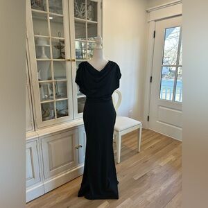 Belvari Black Long Dress Sz Small NEW